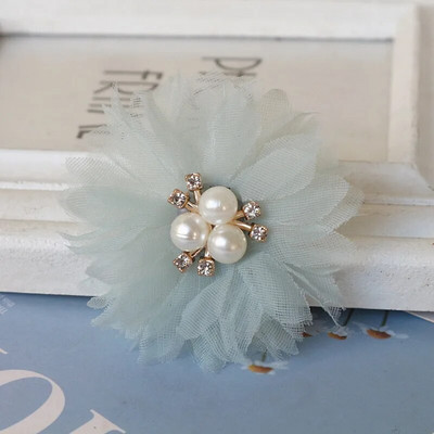 10 TK/partii 6,5 cm Pärlikeskus Käsitsi valmistatud DIY Kangas Lilled Juukseaksessuaarid Kleit Kingad Mütsid Kaunistus