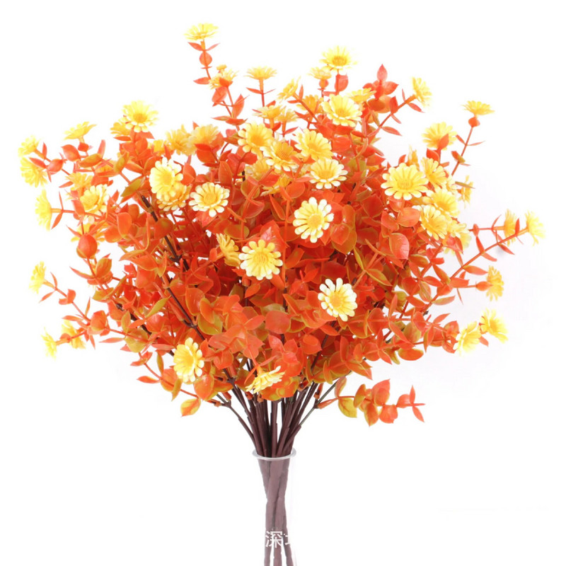 Gypsophila művirágok fehér ág Kiváló minőségű babák lehelet hamis virágok hosszú csokor otthoni esküvői dekoráció ősz