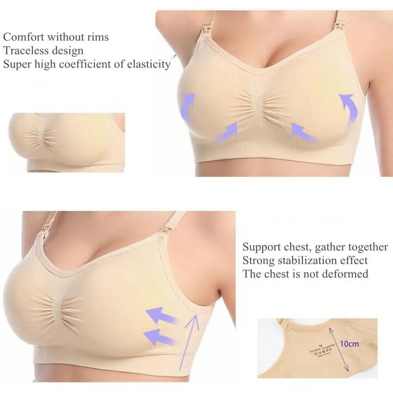 Grudnjaci za trudnice Bežični grudnjak za dojenje Komplet gaćica Odjeća za trudnice sprječava opuštanje Ženski prozračni grudnjak Lactancia za dojenje