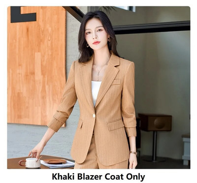 Visokokvalitetna tkanina Jesen Zima Svečana profesionalna poslovna odijela Feminino sakoi za žene s hlačama i jaknama Kompleti kaputa