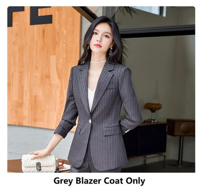 Visokokvalitetna tkanina Jesen Zima Svečana profesionalna poslovna odijela Feminino sakoi za žene s hlačama i jaknama Kompleti kaputa