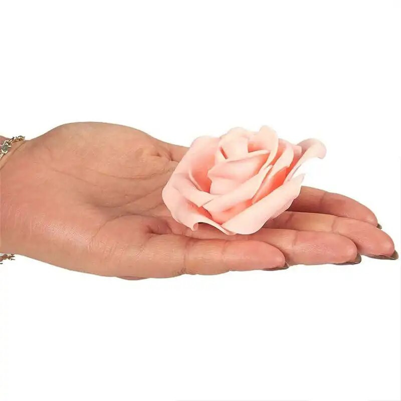 50/100 бр. 7 см изкуствени розови цветни глави Реално изглеждащи фалшиви рози от полиетиленова пяна за Направи си сам сватба, рожден ден Декорация на фалшиво цвете