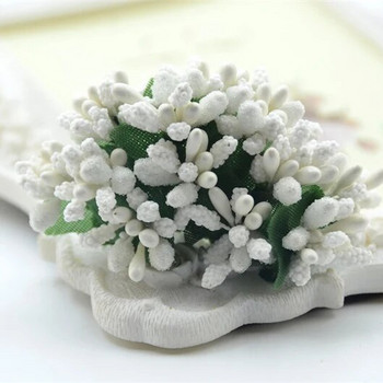 24 τμχ/2 πακέτα mini Bud Gold Stamens Family Garden Χειροποίητη τεχνητή ανθοδέσμη Διακόσμηση γάμου DIY Pearl Craft Fake Flowers