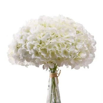 5τμχ Μπλε ορτανσία Τεχνητά Λουλούδια Μπουκέτο παιώνιας Μεταξωτή Μπάλα Μπουκέτο Πολυτελείας Ψεύτικο λουλούδι Διακόσμηση τραπεζιού σπιτιού γάμου