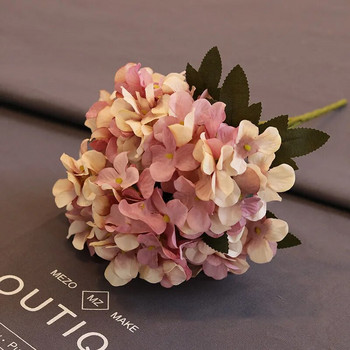 6 κεφάλια/μπουκέτο ορτανσία τεχνητά λουλούδια από μετάξι Νυφικό μπουκέτο χεριών ψεύτικα λουλούδια για διακόσμηση σπιτιού γάμου τεχνητά άνθη