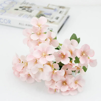 6 κεφάλια/μπουκέτο ορτανσία τεχνητά λουλούδια από μετάξι Νυφικό μπουκέτο χεριών ψεύτικα λουλούδια για διακόσμηση σπιτιού γάμου τεχνητά άνθη