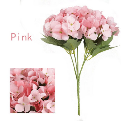 6 κεφάλια/μπουκέτο ορτανσία τεχνητά λουλούδια από μετάξι Νυφικό μπουκέτο χεριών ψεύτικα λουλούδια για διακόσμηση σπιτιού γάμου τεχνητά άνθη