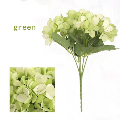 6 κεφάλια/μπουκέτο ορτανσία τεχνητά λουλούδια από μετάξι Νυφικό μπουκέτο χεριών ψεύτικα λουλούδια για διακόσμηση σπιτιού γάμου τεχνητά άνθη