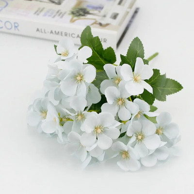 6 κεφάλια/μπουκέτο ορτανσία τεχνητά λουλούδια από μετάξι Νυφικό μπουκέτο χεριών ψεύτικα λουλούδια για διακόσμηση σπιτιού γάμου τεχνητά άνθη