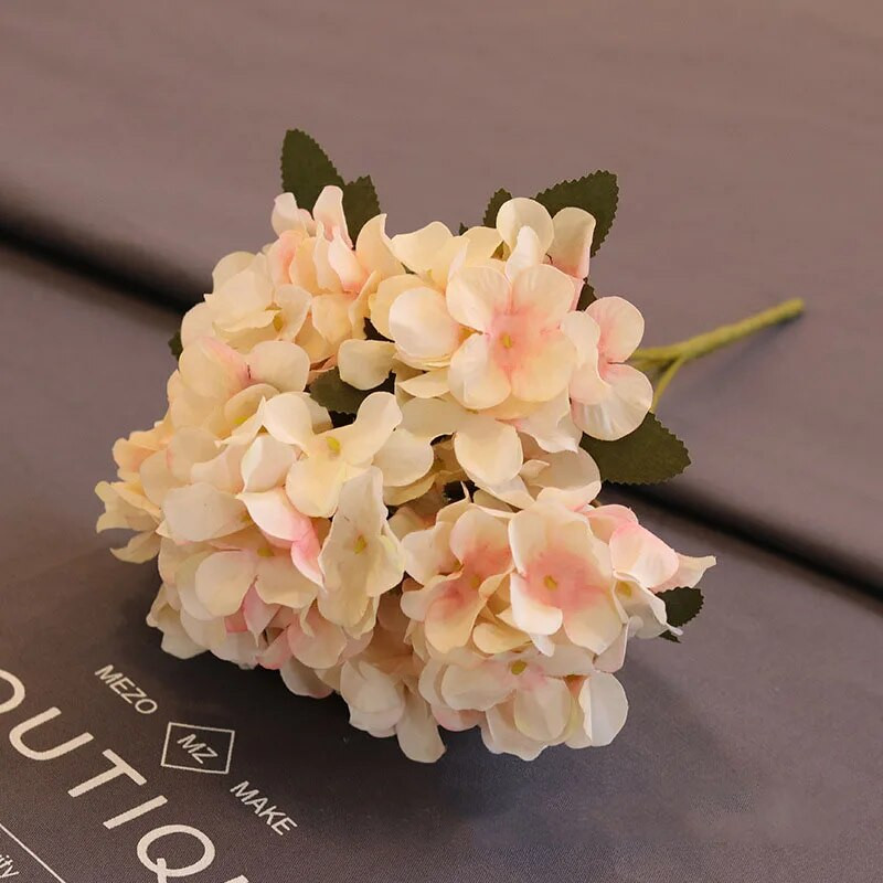 6 κεφάλια/μπουκέτο ορτανσία τεχνητά λουλούδια από μετάξι Νυφικό μπουκέτο χεριών ψεύτικα λουλούδια για διακόσμηση σπιτιού γάμου τεχνητά άνθη