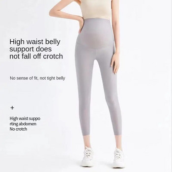 Νέο κολάν εγκυμοσύνης Ελαστικό ψηλόμεσο Στήριγμα κοιλιάς έγκυος Καλοκαιρινό λεπτό παντελόνι Skinny Clothes Body Shaper Fitness