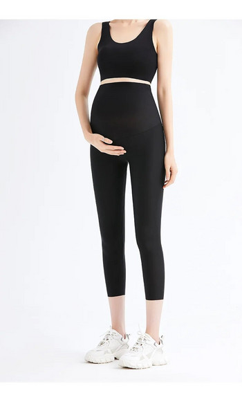 Νέο κολάν εγκυμοσύνης Ελαστικό ψηλόμεσο Στήριγμα κοιλιάς έγκυος Καλοκαιρινό λεπτό παντελόνι Skinny Clothes Body Shaper Fitness