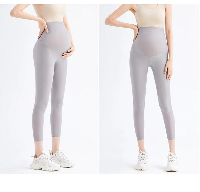 Nove tajice za trudnice Elastične potpore za trudnički trbuh visokog struka Ljetne tanke vanjske hlače Uska odjeća za oblikovanje tijela Fitness