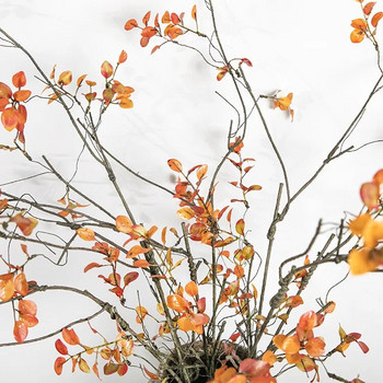 110cm Μονόφυλλο Φθινοπωρινό Φυτό Μπουκέτο Τεχνητά Λουλούδια Πλαστικό Δάπεδο Σύνθεση Γάμου Διακόσμηση μαραμένου ρατάν