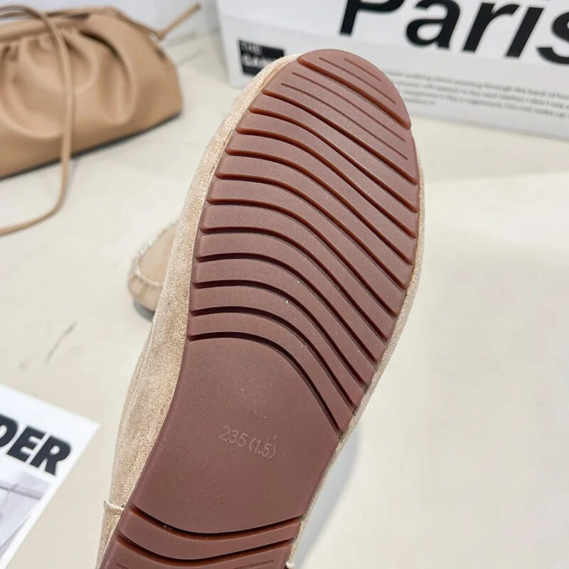 Zimske mokasine Tople cipele za snijeg Ravne pete Dekor mašne Pamučne mokasine Cipele Plišane podstavljene cipele Ženske velike veličine