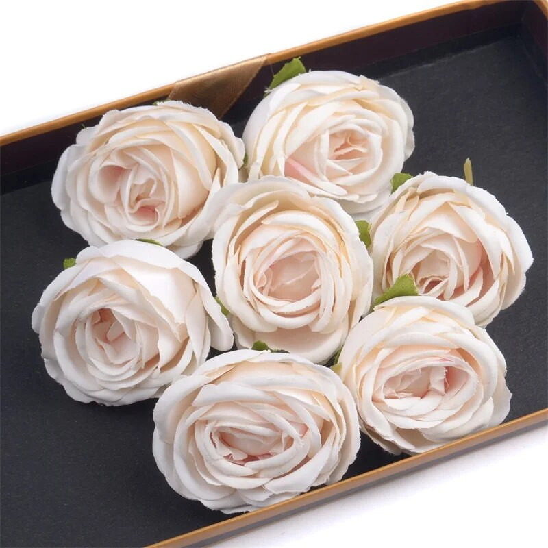 3/20 kom 4 cm glava cvijeta čajne ruže od umjetne svile za vjenčanje Dekoracija doma Uradi sam vijenac Spomenar Lažno cvijeće Zidni obrt