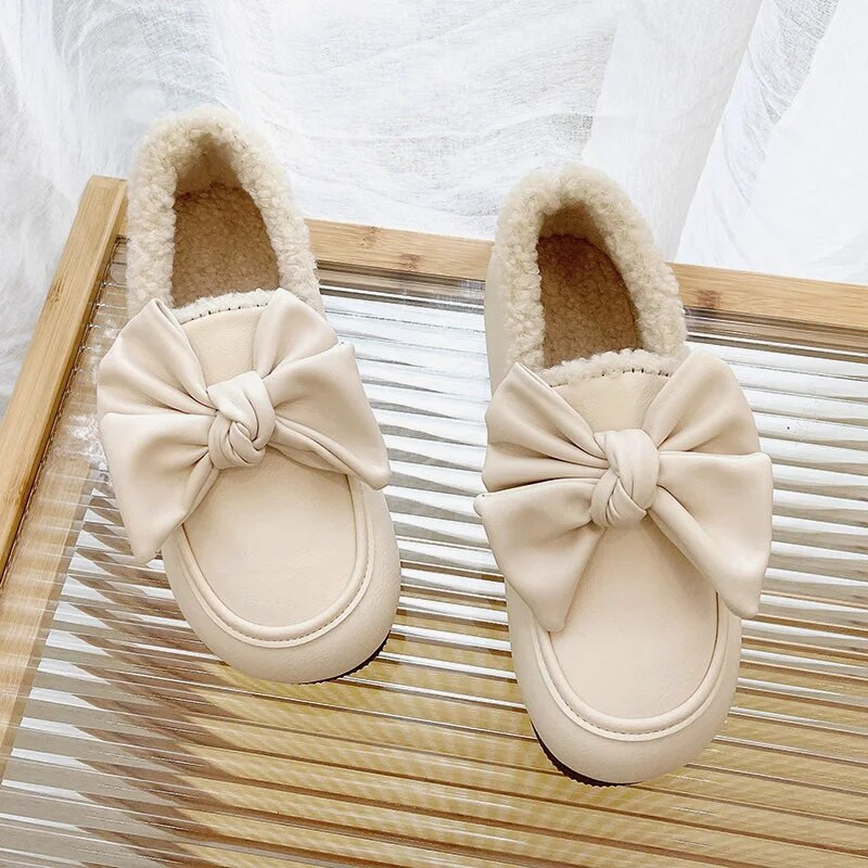 EOEODOIT lielizmēra sieviešu ziemas plīša apavi plakaniem papēžiem, uzvelkamām ādas ķepām, siltiem biezas kokvilnas ikdienas apaviem