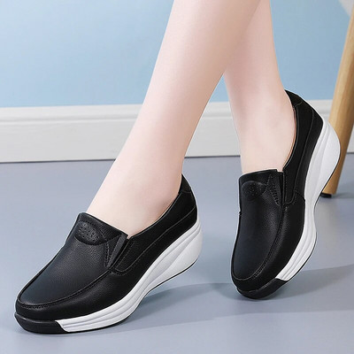 Γυναικεία Flats Άνετα Loafers Παπούτσια Γυναικεία Δερμάτινα Αθλητικά Παπούτσια Γυναικεία Μόδα Μαύρα Απαλά Παπούτσια Γυναικεία