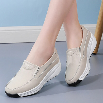 Γυναικεία Flats Άνετα Loafers Παπούτσια Γυναικεία Δερμάτινα Αθλητικά Παπούτσια Γυναικεία Μόδα Μαύρα Απαλά Παπούτσια Γυναικεία
