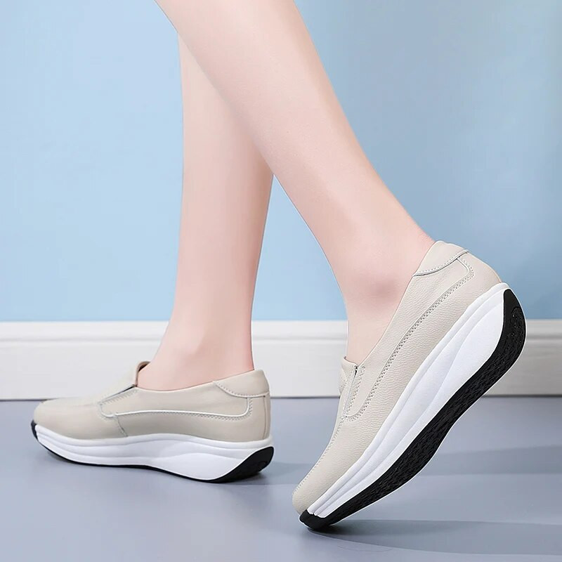 Γυναικεία Flats Άνετα Loafers Παπούτσια Γυναικεία Δερμάτινα Αθλητικά Παπούτσια Γυναικεία Μόδα Μαύρα Απαλά Παπούτσια Γυναικεία