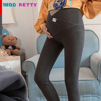 Дамски тесни панталони с цялата талия Mommy Пролет Есен Дрехи с висока талия Бременност Разширен дизайн за бременни Клинове Бременни