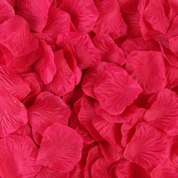 100/500/1000pcs Artificial Silk Rose Petals Simulation Wedding Flower Petal For Valentine Wedding Flower Decoration 50%