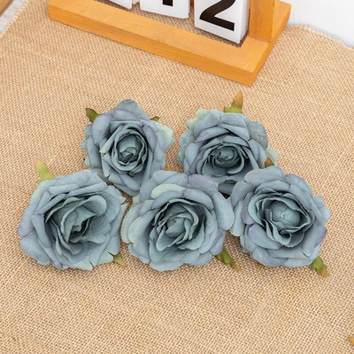 10 komada bijelog svilenog umjetnog cvijeća ruže, glave spomenara za kućno vjenčanje, rođendansku dekoraciju torte, lažni cvijet visoke kvalitete