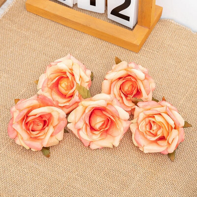 10 komada bijelog svilenog umjetnog cvijeća ruže, glave spomenara za kućno vjenčanje, rođendansku dekoraciju torte, lažni cvijet visoke kvalitete