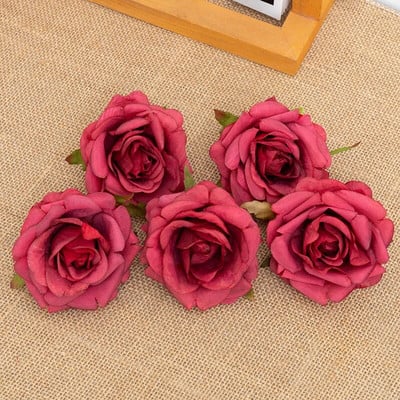 10 komada bijelog svilenog umjetnog cvijeća ruže, glave spomenara za kućno vjenčanje, rođendansku dekoraciju torte, lažni cvijet visoke kvalitete