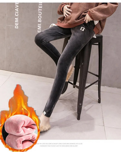 Zimske tajice za trudnice dvostrane baršunaste tajice koje čuvaju toplinu Hlače za trudnice debele trbušnjake od flisa