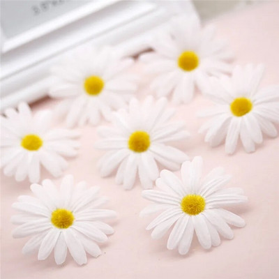 10 τμχ/Παρτίδα Silk Artificial Flowers Daisy Fake Flowers Καλοκαιρινή Φωτογραφία Παραλίας Χειροποίητα DIY Αξεσουάρ διακόσμησης σπιτιού γάμου