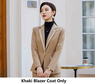 Najnovije proljeće 2023. Elegantna formalna ženska poslovna odijela s hlačama i jaknama Kaput Profesionalna radna odjeća Komplet hlača