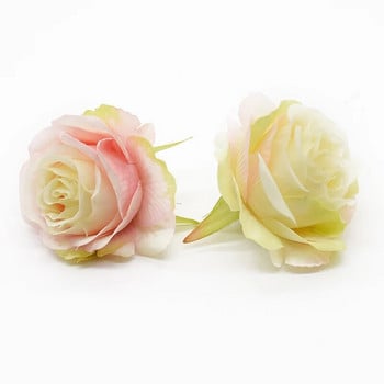 10τμχ 6cm Μεταξωτά λουλούδια Τεχνητά τριαντάφυλλα Διακοσμητικό στεφάνι Αξεσουάρ διακόσμησης σπιτιού Καρπός γάμου Νύφης Diy Δώρα Κουτί Καρφίτσα