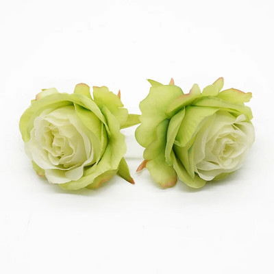 10gab 6cm zīda ziedi mākslīgās rozes dekoratīvais vainags mājas dekorēšanai aksesuāri kāzu līgavas plaukstas locītava dāvanu kastīte piespraude