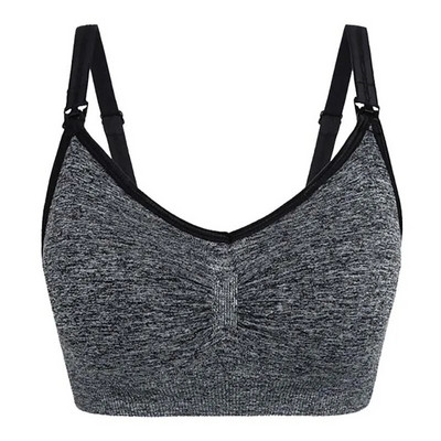 Terhességi ruhák Kismama szoptatós melltartó alsóhuzal nélkül Varrat nélküli alvási szoptatási melltartó Terhes női pulóver alsónemű