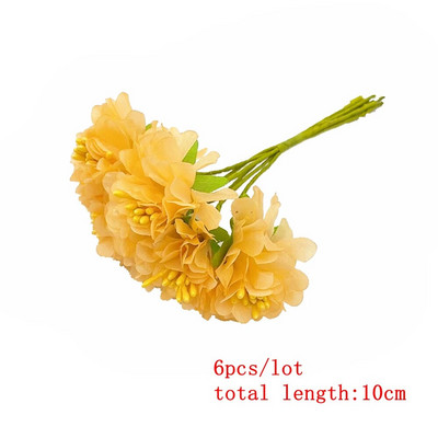 6/10/12/90/130gab Apelsīnu jauktu mākslīgo ziedu ķiršu putekšņlapu ogu saišķis DIY viltus Ziemassvētku kāzu dāvanu kastītes vainagu dekors