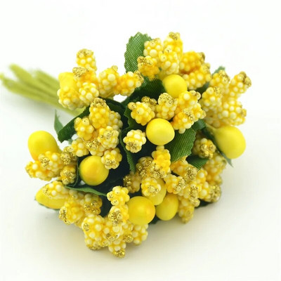 12PCS/lot Pe Mini Dud Umjetni cvijet Prašnik Dekoracija za vjenčanje DIY spomenar Kutija za slatkiše Potrepštine za rukotvorine