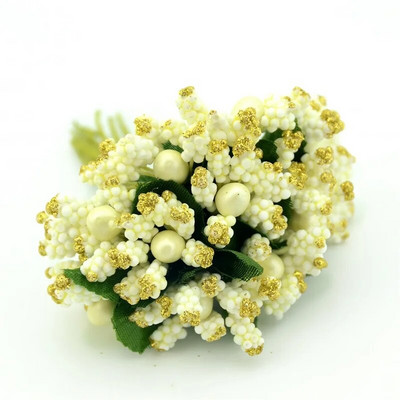 12PCS/lot Pe Mini Dud Umjetni cvijet Prašnik Dekoracija za vjenčanje DIY spomenar Kutija za slatkiše Potrepštine za rukotvorine