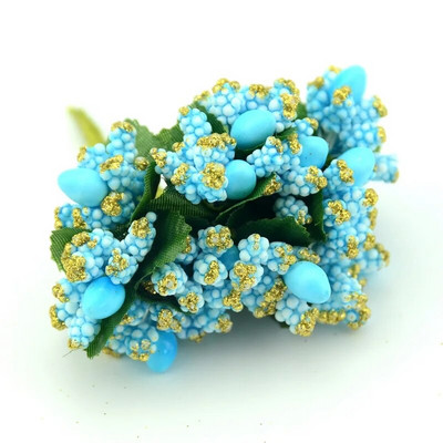 12PCS/lot Pe Mini Dud Umjetni cvijet Prašnik Dekoracija za vjenčanje DIY spomenar Kutija za slatkiše Potrepštine za rukotvorine