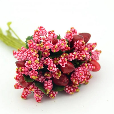 12PCS/lot Pe Mini Dud Umjetni cvijet Prašnik Dekoracija za vjenčanje DIY spomenar Kutija za slatkiše Potrepštine za rukotvorine