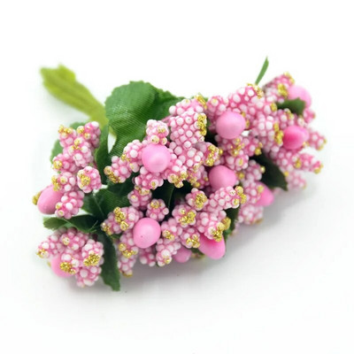 12PCS/lot Pe Mini Dud Umjetni cvijet Prašnik Dekoracija za vjenčanje DIY spomenar Kutija za slatkiše Potrepštine za rukotvorine