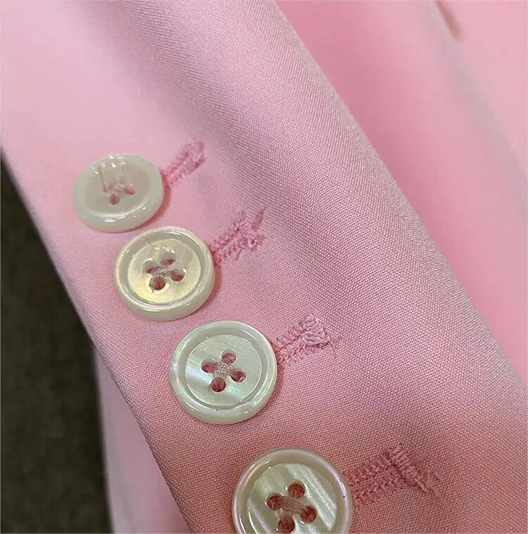 Fashion Office Lady Csúcsminőségű brit stílusú szolid blézer kétsoros mellénynadrág női irodai tavaszi őszi 3db