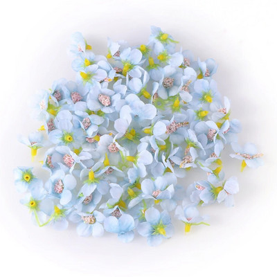 50-100 komada Mini cvjetna glava tratinčice od 2 cm, višebojni svileni umjetni cvijet za zabavu i vjenčanje, ukras za dom. Uradi sam vijenac za glavu