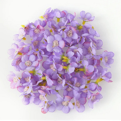 50-100 komada Mini cvjetna glava tratinčice od 2 cm, višebojni svileni umjetni cvijet za zabavu i vjenčanje, ukras za dom. Uradi sam vijenac za glavu