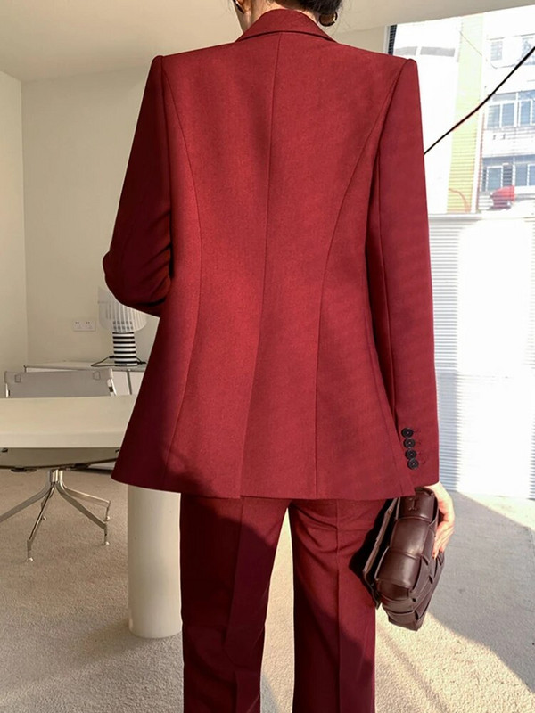 Jesenski ženski trodijelni set Elegantni ležerni sako Jakne Tanak prsluk Pentil Hlače Odijelo Femme Fashion Svečana odjeća Odjeća