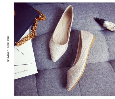 Comemore Ravne natikače sa šiljatim vrhom, ženske 2023. proljeće jesen korejska verzija Plitke cipele za slobodno vrijeme Ženska ljetna obuća 40