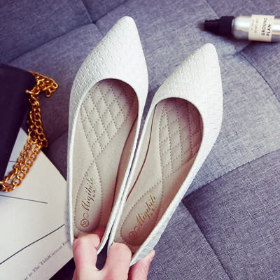 Comemore Ravne natikače sa šiljatim vrhom, ženske 2023. proljeće jesen korejska verzija Plitke cipele za slobodno vrijeme Ženska ljetna obuća 40