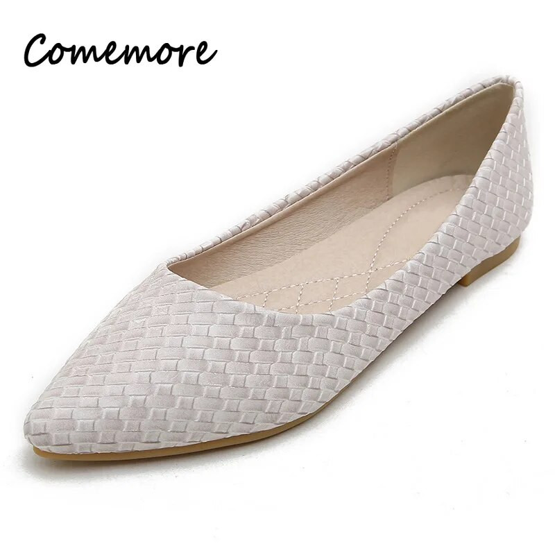 Comemore Ravne natikače sa šiljatim vrhom, ženske 2023. proljeće jesen korejska verzija Plitke cipele za slobodno vrijeme Ženska ljetna obuća 40