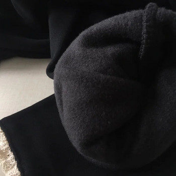 Χειμώνας έγκυες μαύρο κολάν για εγκυμοσύνη Ζεστό απαλό βελούδινο παντελόνι εγκυμοσύνης Εσωτερικά μάλλινα ρούχα Ropa Mujer Embarazada