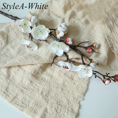 Elegants ķiršu sarkans zīda zieds ķīniešu stilā, mazs ziemas plūmju mākslīgais augs, plūmju zieds, mājas dekors Kāzu ballīte un pasākumi